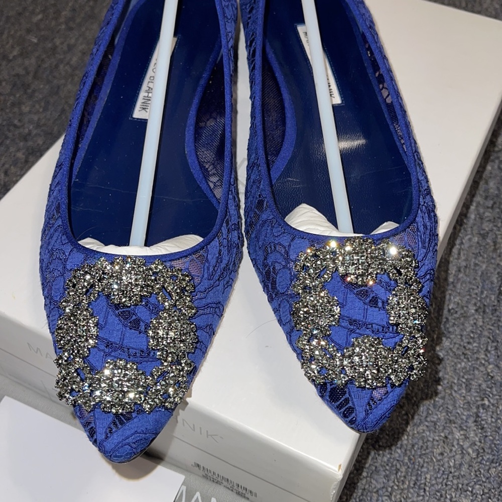 Manolo Blahnik Hangisi Lace Flat